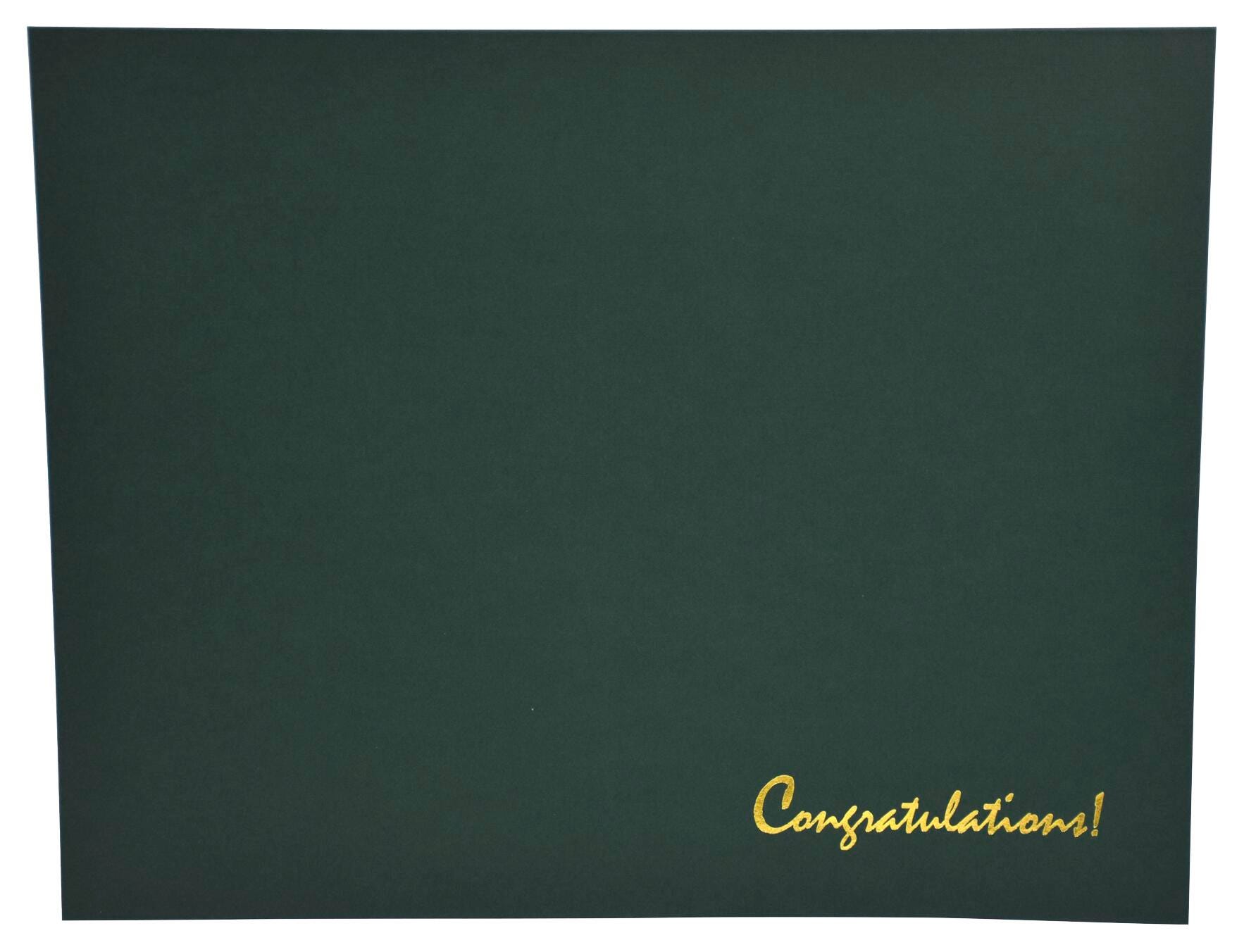 Achieve It! Congratulations Award Covers, Linen, Green, Pack of 25, Item Number 2105060